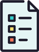 colorful bulleted list icon